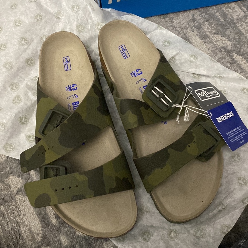 Arizona BS desert soil camp green Birkenstocks with soft footbed’s